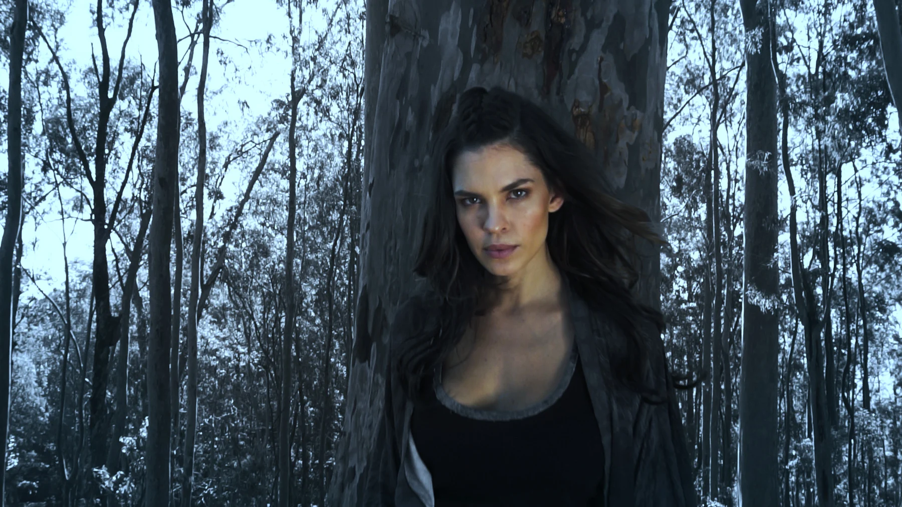 Retrato da modelo na floresta — Coleção Silver