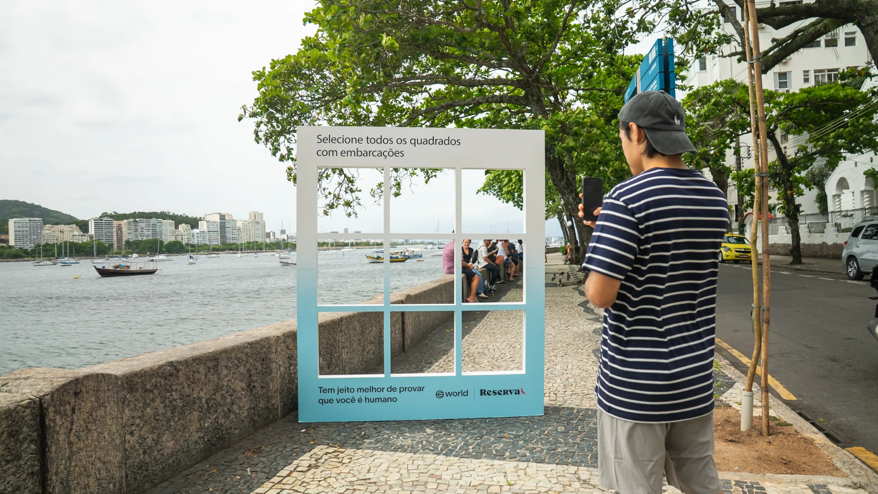 Registro da ativação à beira da água no Rio
